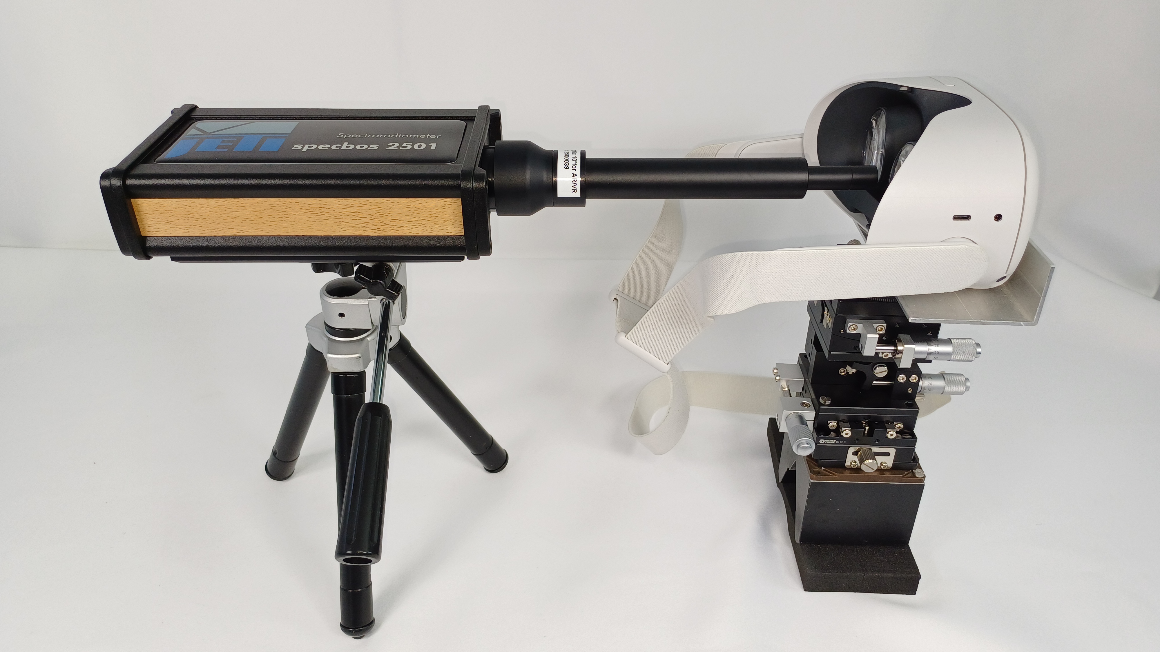 specbos 2501-focus with add-on optics for measurement of VR/AR glasses